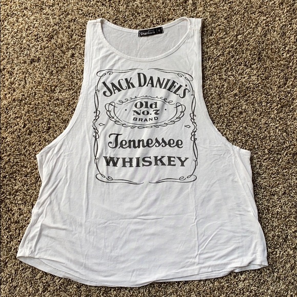 Jack Daniel’s White Muscle Tee Barcelona Shankara - Picture 1 of 6
